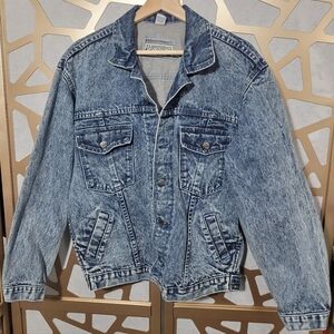 VINTAGE BOOGIE Denim Acid Wash Jacket 100% Cotton